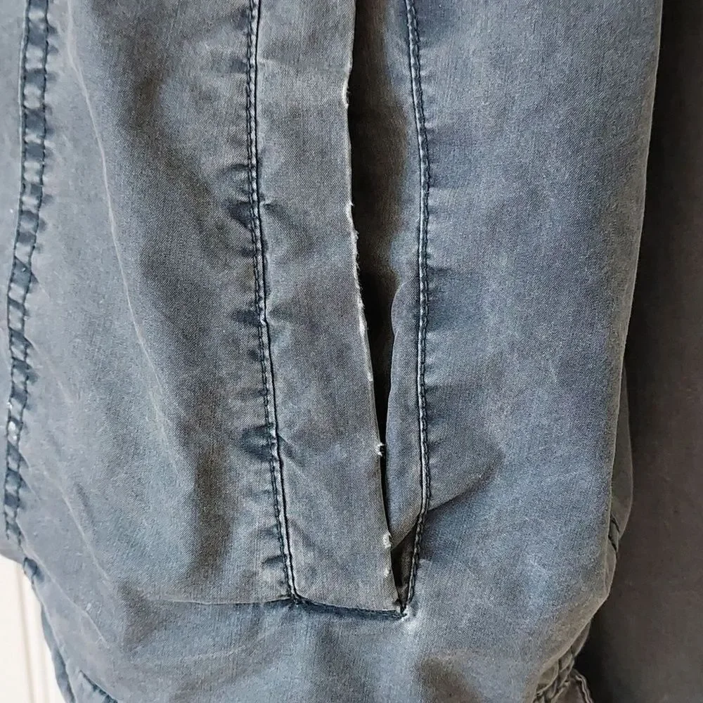 Vintage Levi's Men's XXL Bomber‎ Jacket Blue Distressed Hooded Coat